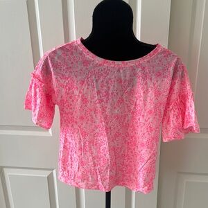 Lilly Pulitzer Pink Flutter Sleeve  T-Shirt